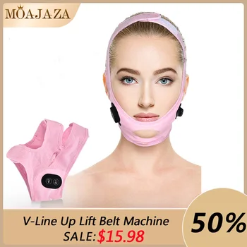 

V-Line Up Lift Belt Machine Micro Current Therapy Face Slimming Vibration Massager Mask Facial Lifting Device Reduce Double Chin