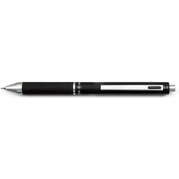 

Square pen design 4 functions stem metal rubberized black pens