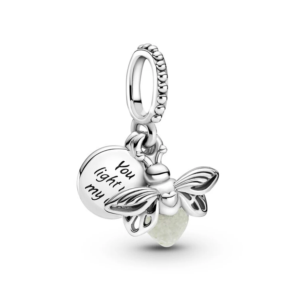 

Authentic 925 Sterling Silver Bead Firefly Dangle Charm Fit Pandora Women Bracelet Bangle Gift DIY Jewelry
