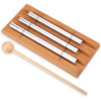 

3-Tone Percussion Instrument With Mallet Musical Education Toy For Children Kids Toddle Instrument Tool