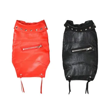 

Autumn Winter Dog Clothing Fur Leather Clothes Thickened Warm Jacket For Chihuahua Small Medium Dogs Puppy