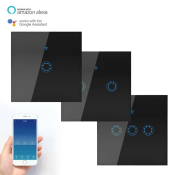 

Smart home wifi light No Neutral Wire Required Switch Touch Panel Remote Single Fire Wire with Alexa Google Home