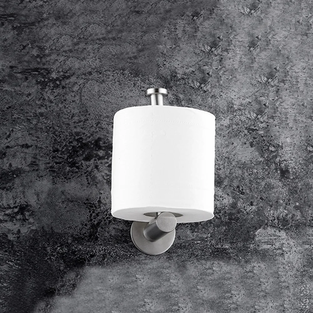 

Roll Paper Tools Wall Mount Paper Holder Seamless Bathroom Self Adhesive Toilet Durable Stainless Steel