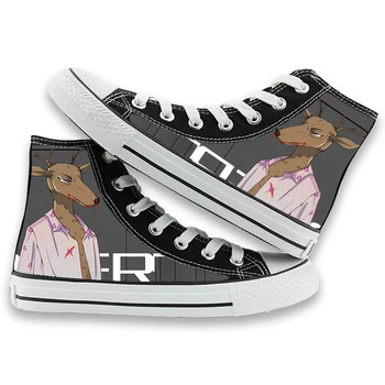 

High-Q Unisex Anime BEASTARS Canvas Shoes 3D legoshi Haru Louis Casual plimsolls duck shoe rope soled shoes