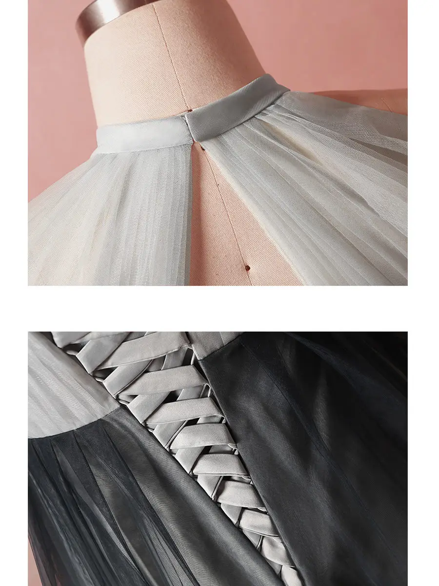Градиентные вечерние платья Robe De Soiree T398 размера плюс Холтер шеи без рукавов женские вечерние платья с открытыми плечами вечернее платье
