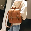 New Vintage Women Backpack High Quality Leather School Bags for Girls Lady Simple Style Backpack Fashion Leisure Pu Shoulder Bag ► Photo 3/6