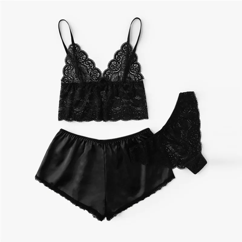 pyjama short dentelle