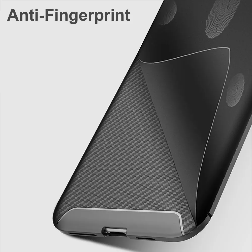 Тонкий мягкий резиновый чехол для iPhone 11 Pro Max XS XR X 7 8 Plus из углеродного волокна