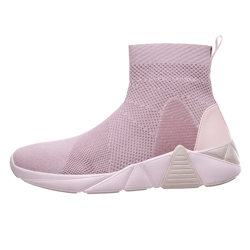 Pink Горячая Распродажа, мужские кроссовки, осенняя модная обувь для папы, дышащие носки, Уличная Повседневная обувь, черные высокие кроссовки, Zapatillas Hombres - Цвет: Pink