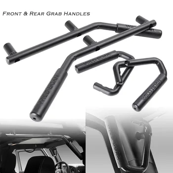 

Front + Rear Non-slip Rubber Tube Aluxiliary Handles Grab Kit for Jeep Wrangler JK 4-Doors 2007-2012 2013 2014 2015 2016