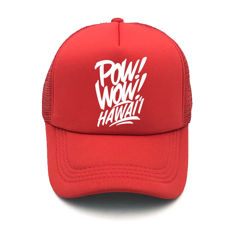Product color Новая Кепка pow wow hawaii летняя бейсболка с буквенным принтом для мужчин шапки женский рюкзак s для взрослых чистая Солнцезащитная бейсболка - Цвет: Product color