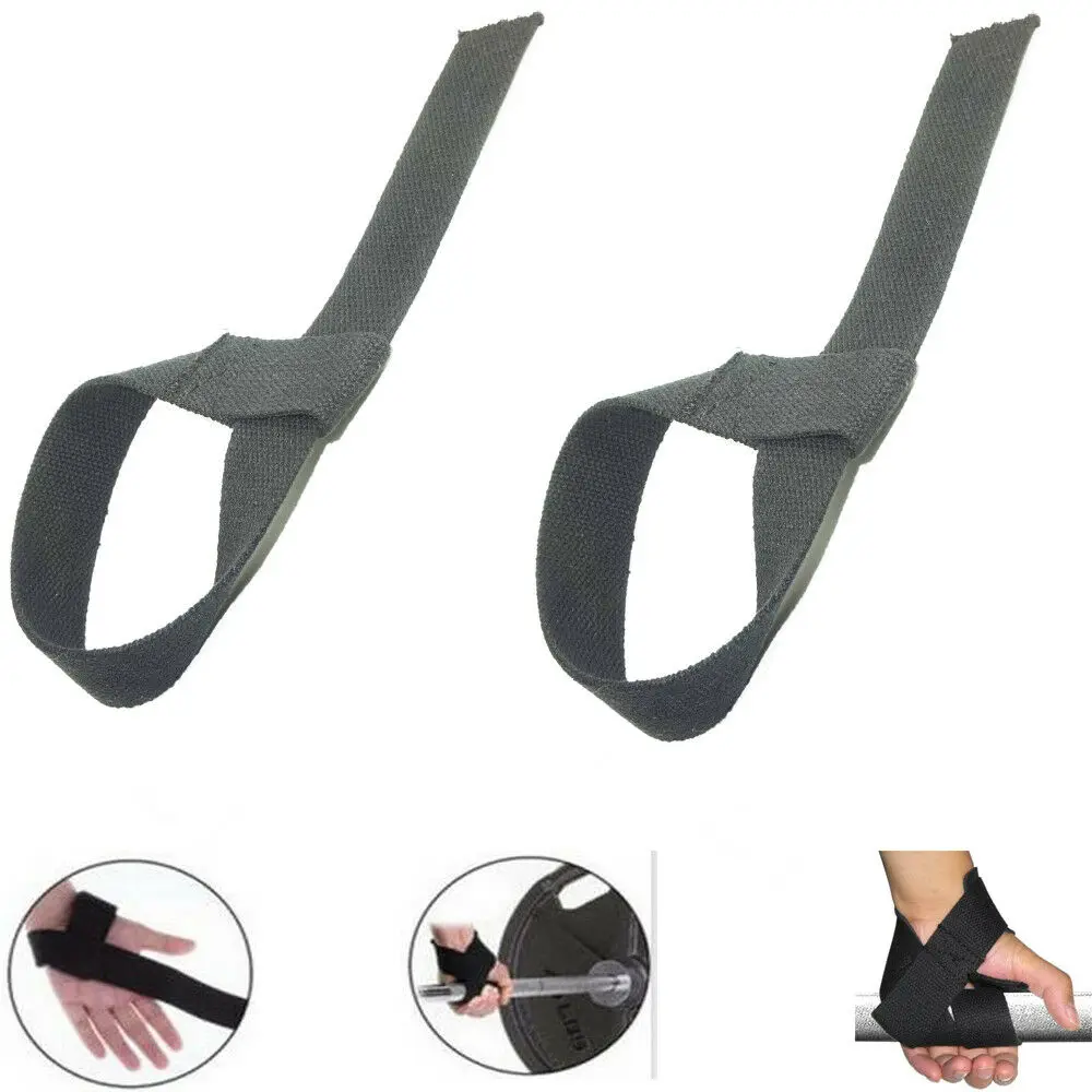 

2x Hand Wraps Bar Strap Padded Weight Lifter Straps Boxing MMA Deadlift Gym Wra
