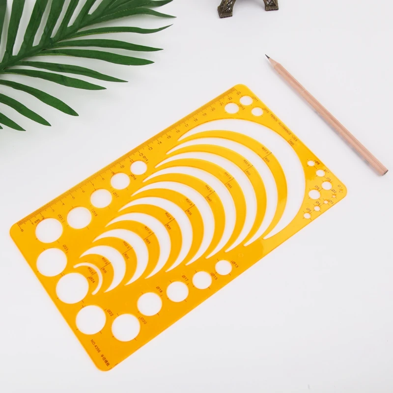 SZYDD Righello a forma di triangolo trasparente per disegnare stencil righello con manico goniometro scale strumenti illustrazione professionale