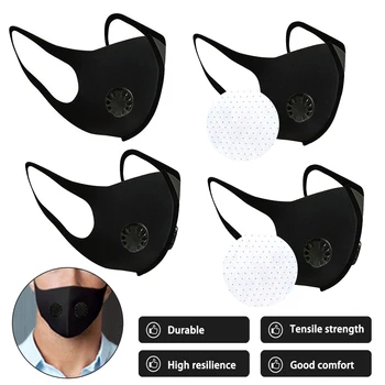 

Outdoor universal portable running cycling mask Reusable style with breathing valve