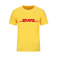 Camiseta de algodón de manga corta para hombre, ropa de moda de París, transporte aéreo, DHL, con letras amarillas, novedad de verano 2022