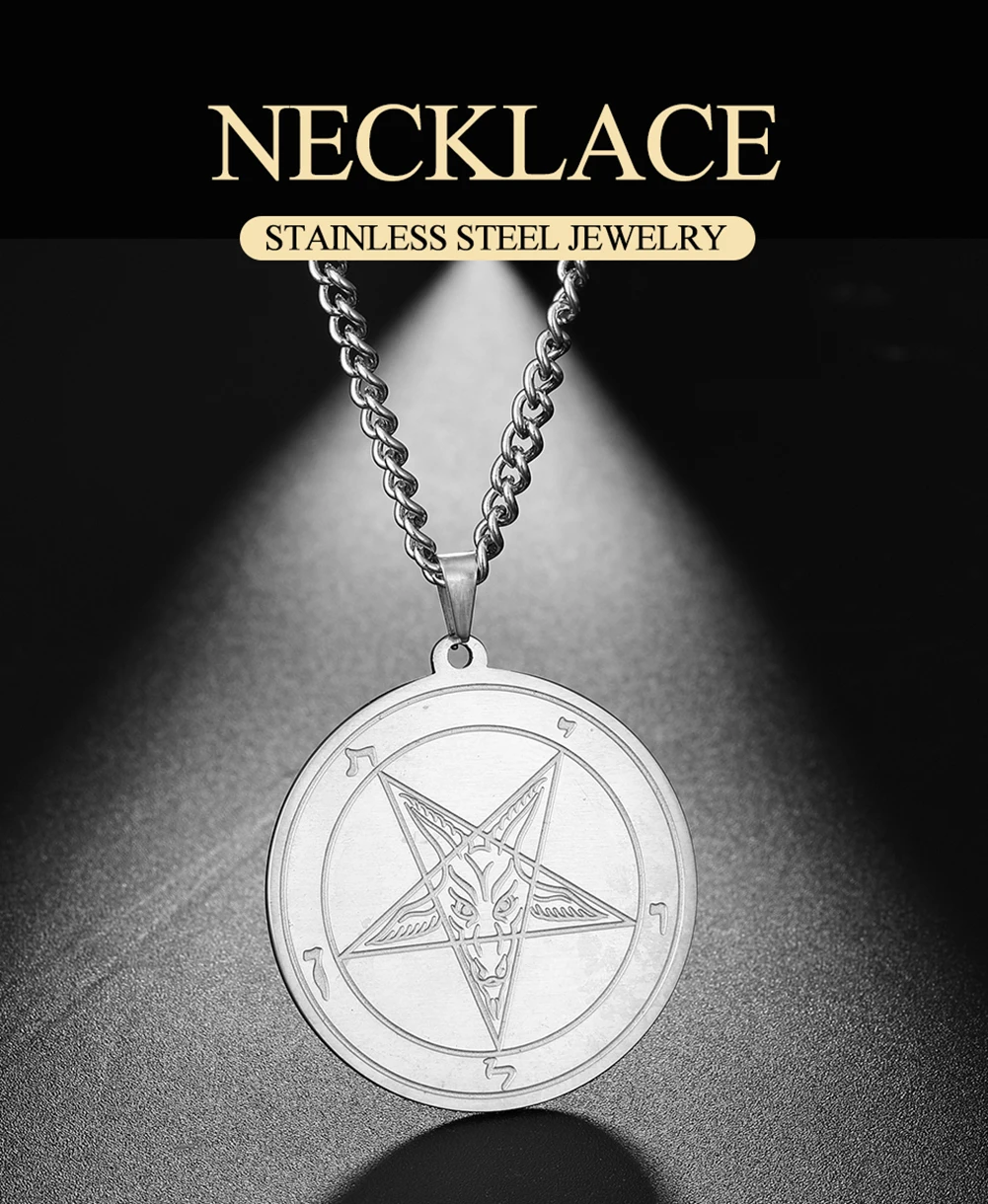 Dawudine Baphomet Liontin Setan Jimat 