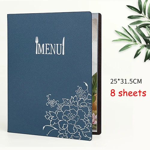 10 Pieces 8 Sheets Blank Cover Menu Price List Holder file holder Book For Restaurant & Salon & Hotel