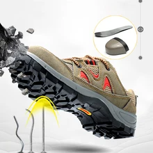 Противоскользящая защитная обувь противоскользящие стальные рабочие ботинки для выживания в дикой природе# LSD236