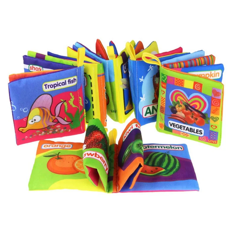 

Baby Cloth Book Intelligence Development Educational Toy Soft Cloth Learning Cognize Books For 0-12 Months Kids Toys