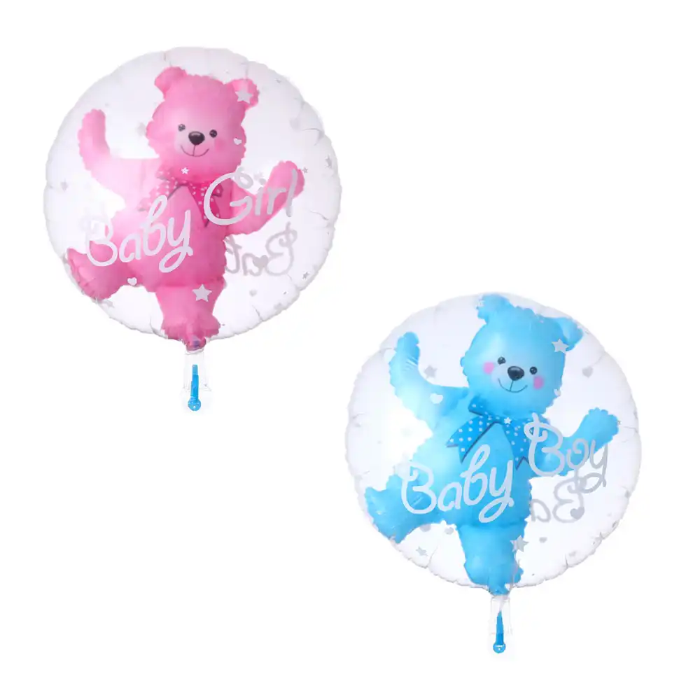 24inch Baby Boy Girl Blue Pink Bubble Bear Foil Balloons Birthday Baby Shower Decorations Kids Toys Ball In Ball Gender Reveal Aliexpress,Things You Need For A House Party