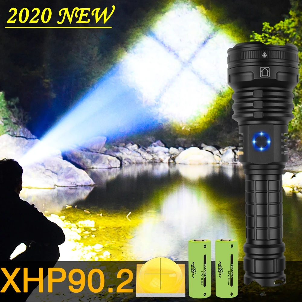Супер яркий Xhp90.2 самый мощный светодиодный фонарик Фонарь Xhp90 Xhp70 тактический