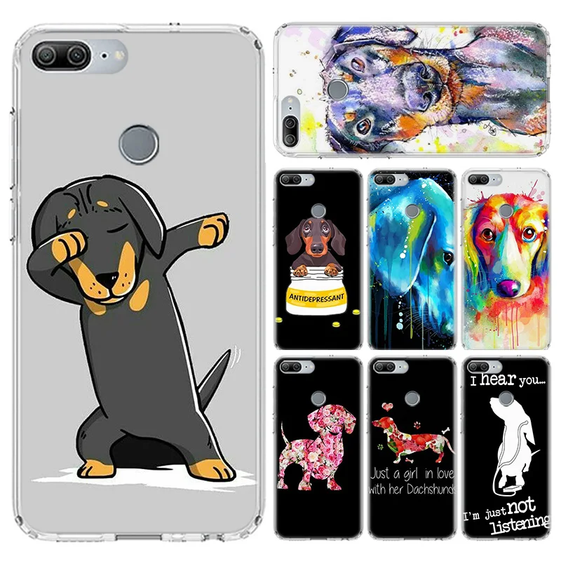 Чехол для телефона Silhouette Dog Honor 8X 9X 7A 7C Pro Y5 Y6 Y7 Y9 2019 8S Мягкий силиконовый чехол 9 10 Lite