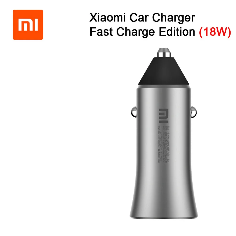Оригинальное автомобильное зарядное устройство Xiao mi Quick Charge 18 Вт QC 3,0 Dual USB Max 36 Вт 5 В/3 А 9 в 2 а металлическое автомобильное зарядное устройство для iPhone samsung huawei - Цвет: Mi Car Charger 18w
