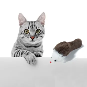 

XPet Products Scratch Resistant Squeaky Fake Toy Plush Tease Cat Mouse Fun Playing Interactive Game Pet Toy Katten Speelgoed