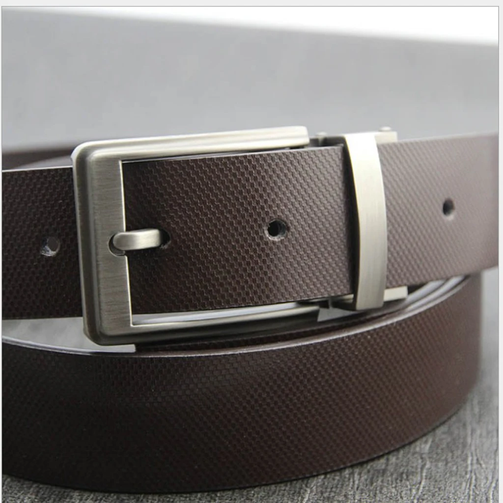 Reversible Alloy Belt Buckle Single Prong Rectangular Sewing Replacement Parts Craft Decoration for Men