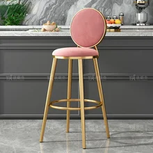 

Luxury Nordic Bar Stools Home Modern Minimalist Golden Bar Chair High Stool Dining Room Taburetes De Bar Office Chairs EB5BY