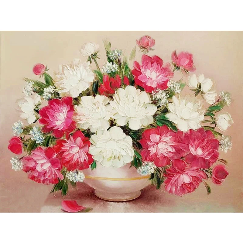 3D Rhinestone Painting Crystal Home Decor DIY Diamond Cross Stitch &quotPeony&quot Pattern Embroidery Crafts |