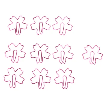 

10PCS Rose Gold Love Paper Clip Creative Modeling Clip metal Office Accessories Paperclips Metal Paper Clips Bookmark