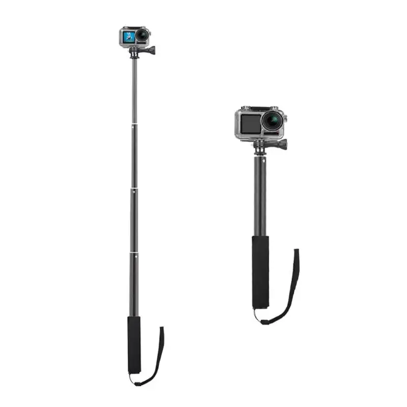 Корпус Водонепроницаемый ручной монопод Выдвижная селфи-палка для DJI OSMO Action с топом 1/4 и съемным длинным винтом