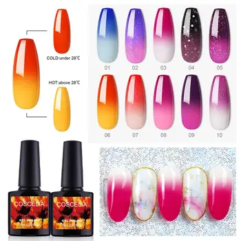 

Temperature UV Gel Nail Polish Thermal Change Gel Hybrid Varnish Semi Permanent Gel Polish Nail Art Mood Thermo Chameleon