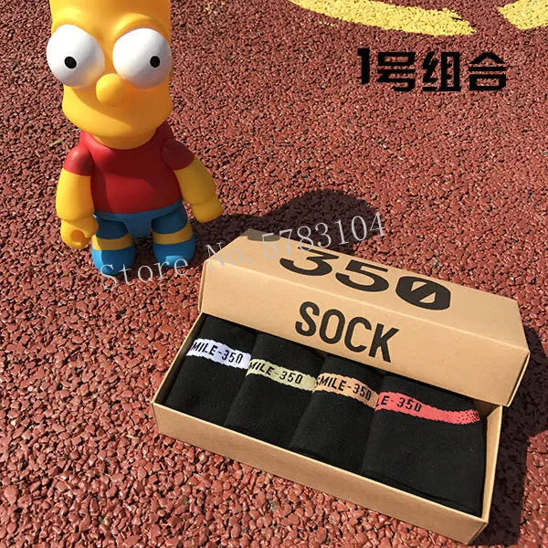 4 пар/кор. модные носки мужские уличные в стиле хип хоп 350V2 Tidal Молодежные и женские
