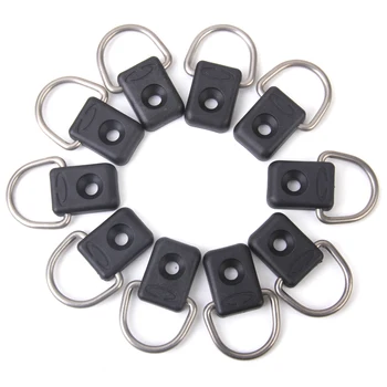 

10Pcs Steel Canoe Kayak D Ring Outfitting Fishing Rigging Bungee Kit Accessory