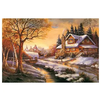 

log cabin 1000Pcs Jigsaw Paper Puzzles Educational Toys for adults Children P31B