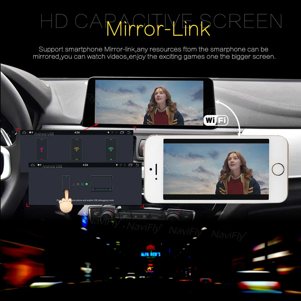 Best NaviFly IPS screen Android 7.1/9.0 car multimedia player for BMW X1 E84 2009-2015 with gps navigation Idrive Button WIFI BT 4G 14