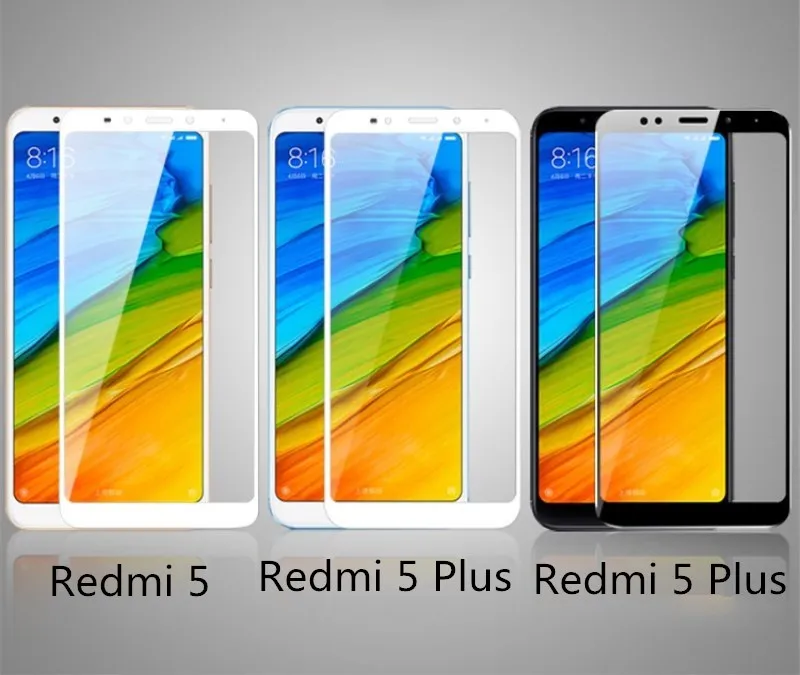 Для xiaomi redmi 5 plus стеклянная Защитная пленка для экрана полное покрытие белая и черная Защитная пленка для xiaomi redmi Note5 Pro закаленное стекло