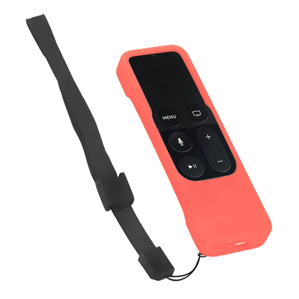 Pink Vococal силиконовый чехол защитный чехол с ремешком для Apple tv 4-го поколения 4 Gen Siri пульт дистанционного управления - Цвет: Pink