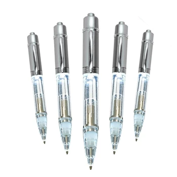 

Pen Light - LED Pen with Light ,Light Up Penlight for Night Writing -One Set Extra Batteries and Ink Cartridges Included-5 Pack