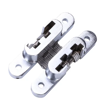 

New Practical Hinge Cross Door Hinge Stainless Steel Open 180 degree Door Invisible Hinge Fit for foldable mobile doors, buffet