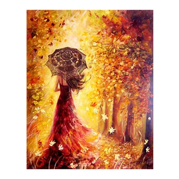 

5D DIY Full Drill Landscape Lady Autumn Avenue Diamond Painting Rhinestone Embroidery Mosaic Canvas Cross Stitch Kit Decor