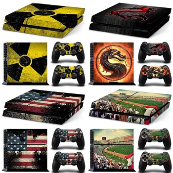 

Decal Skin Cover For Playstation 4 Console PS4 Skin Stickers+2Pcs Controller Protective Skins-Blue fires TN-P4-1970