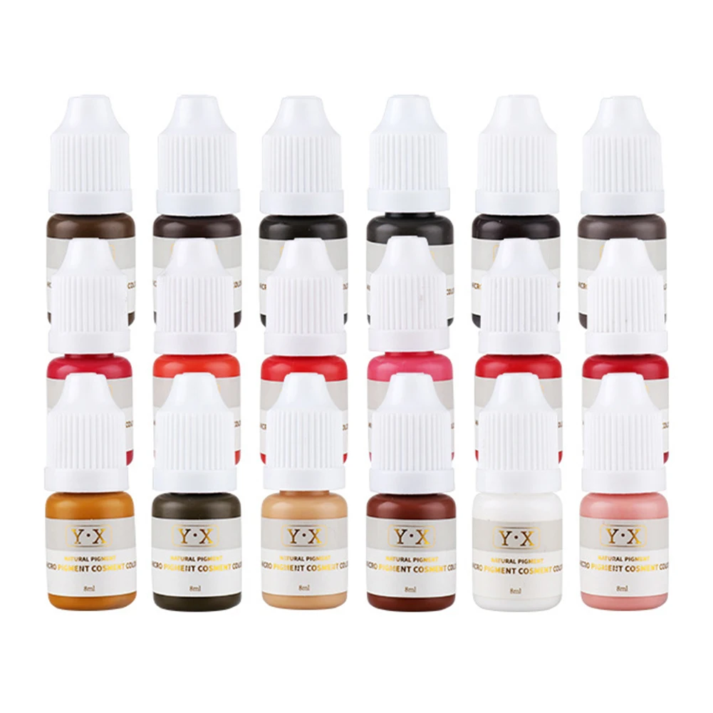 8ml Microblading Pigment Semi Permanent Microblading Pigment Eyeliner Lip Eyebrow Tattoo Ink Paint Makeup Eyebrow Ink Lips Eye