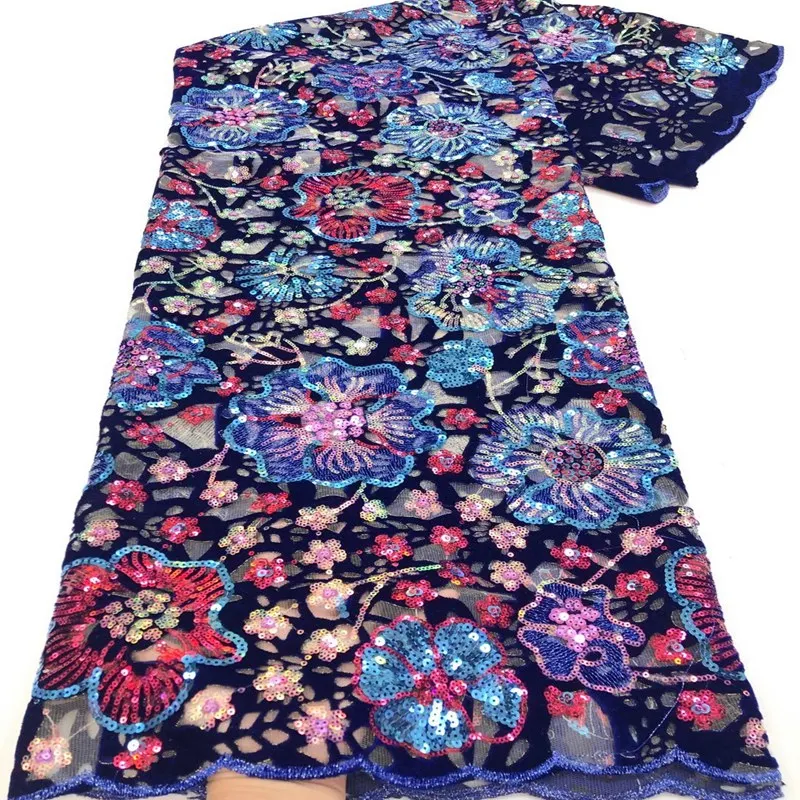 

Горячая Распродажа модная африканская ткань высокого качества бархатное кружево с блестками нигерийские кружевные ткани для свадьбы TS9679