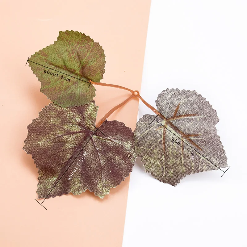 10pcs Maple leaf artificial plants wedding decorative flowers wreaths diy gifts box christmas decorations for home silk Leaves