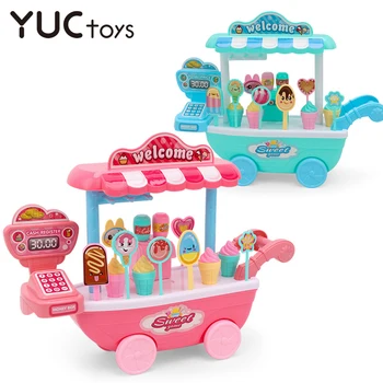 

Pretend Play House Toy Children's Simulation Supermarket Ice cream truck Playset Kid Game Educational Toys Boys Girls Gifts