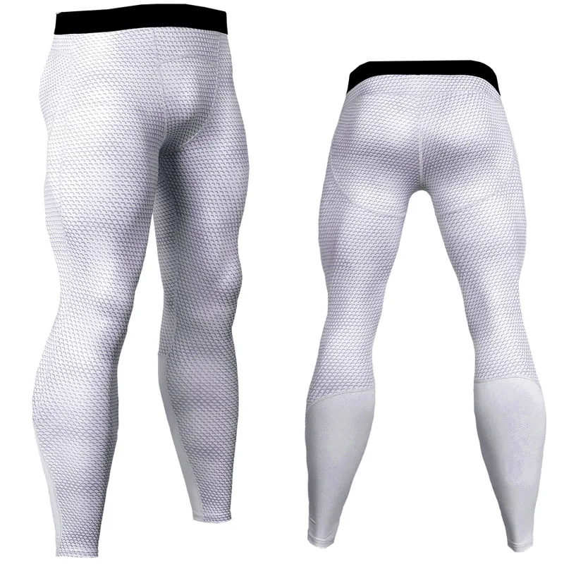 men run long sleeves t shirt Suit Quick drying Perspiration Fitness Training MMA compress set tracksuits Running Clothes kit - Цвет: Only pants
