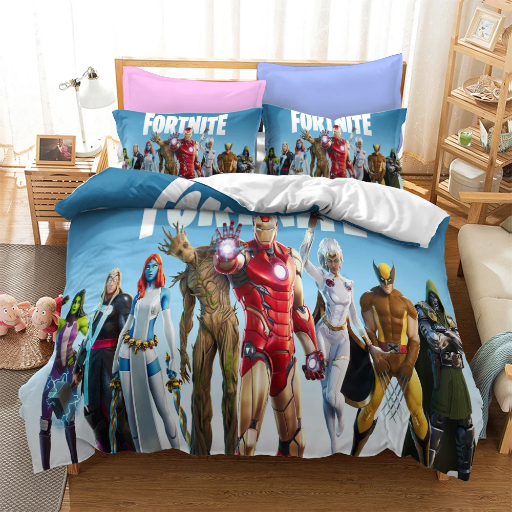 Juego de funda nórdica Fortnite, edredón Fornite, juego de ropa de cama, funda almohada Euro juego de noche, colcha, dormitorio del hogar|Cine y TV| AliExpress